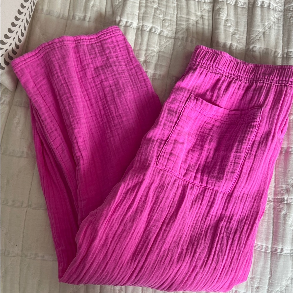 GAP cotton Gauze barrel Pants